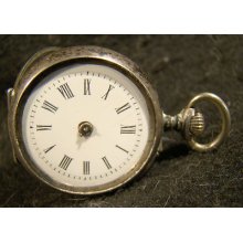 Antique Pin Set 800 Silver Ladies Pocket Watch Parts Repair