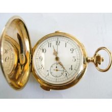 Antique Quarts Repetition & Chronographe Pocket Watch Geneve 1986 60mm 128grs