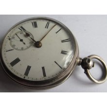 Antique Silver Fusee Pocket Watch ,chester Hallmarked Case 1900