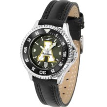 Appalachian State Mountaineers Competitor Ladies AnoChrome Watch with Leather Band and Colored Bezel