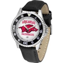 Arkansas Razorbacks UA Mens Leather Wrist Watch