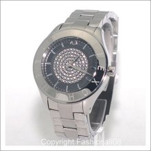 Armani Exchange Womens Crystal Stainless Steel Watch Ax5157