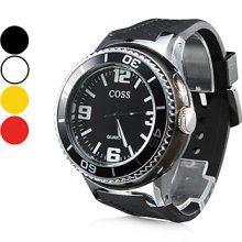 Assorted Colors Men's Sport Style Silicone Analog Quartz Wrist Watch