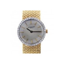 Audemars Piguet Vintage 18k Yellow Gold Ladies Watch With Diamonds