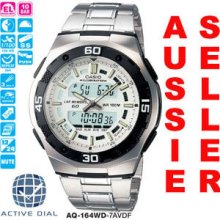 Australian Seller Casio Active Dial Dualtime Aq164wd Aq-164wd-7 Aq164 12 Mth Wty