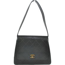 Auth Chanel Quilted Cc Logos Shoulder Tote Bag Leather Bk France Vintage A09487