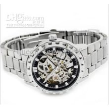 Authentic. Lady Automatic Mechanical Watch Steel Hollow Business Wom