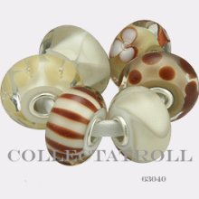 Authentic Trollbeads Silver Chocolate And Cream Kit - 6 Beads