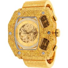 Avianne&Co. Mens Jamison Collection Yellow Diamond Watch 22.43 Ctw
