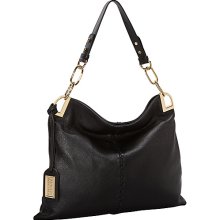 Badgley Mischka Gaia Pebble Hobo Black - Badgley Mischka Designer Handbags