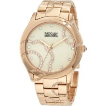 Badgley Mischka Swarovski Crystal Design Rosegold Watch Ba/1208mprg