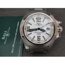 Ball 300m 2892a2 21 Jewels Swiss Stainless Steel Automatic Mens Watch W/ Card