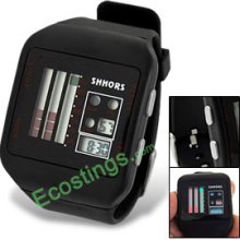 Barcode Men's Women's Unisex Digital Alarm Sports Watch