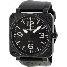 Bell And Ross Br 01 Instrument Automatic Black Dial Mens Watch Br0192-bl-cer-srb