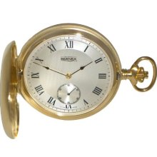 Bernex Swiss Made Mechanical Gold Plate Full Hunter Pocket Watch