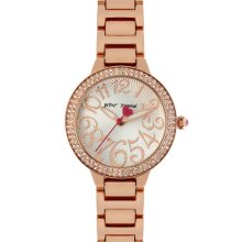 Betsey Johnson Crystal Bezel Bracelet Watch, 32mm