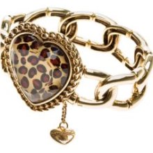 Betsey Johnson Gold Heart Stretch Bracelet