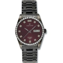 Black Automatic Burgundy Dial