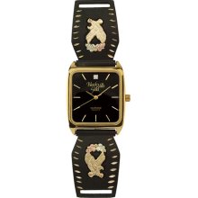 Black Hills Gold by Coleman Mens Black Coated Gold Eagle Watch
