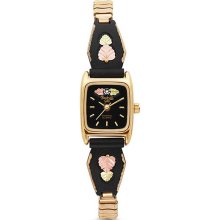 Black Hills Gold Double-Leaf Diamond-Accent Watch