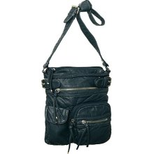 Blue Distressed ''Mini Cargo'' Crossbody Swingpouch Bag