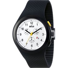 Braun Gents Chronograph Sports Watch, White Dial, Black Strap Bn0115whbkbkg
