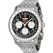 Breitling Navitimer 01 Black Dial Stainless Steel Mens Watch Ab012012-bb02ss