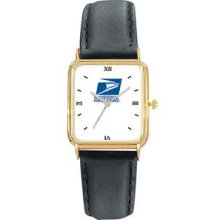 Budget Collection Watch With Rectangle Gold Case & Gold Hands