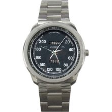 Bugatti T 57 Classic Car Speedometer Sport Metal Watch - Metal
