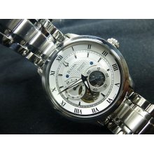 Bulova 21 Jewels Automatic 96a118 Men's Watch Silver & Dial 41.62 Mm Case