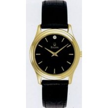Bulova Classic Collection Ladies` Gold Tone Watch W/ Diamond Accent