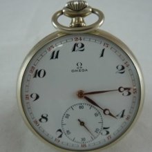 C1939-1944 Running Omega 15 Jewel Gold Filled Open Face Pocket Watch