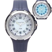 Cannibal Unisex Quartz Watch With White Dial Analogue Display And Blue Resin Strap Cj211-05