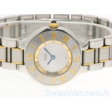 Cartier Must 21 Ladies Steel/gold Watch Shipped From London,uk, Contact Us