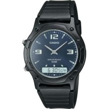 Casio Analog Digital Mens Watch Dual Time Aw49he-2a