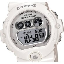 Casio Baby-g Women's White Resin Large Digital Sport Watch Bg6900-7
