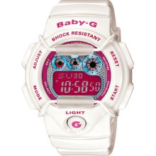 Casio Baby World Time Digital Ladies Watch Bg-1005m-7 Lady's Watch White Clean