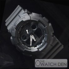 Casio G-shock Black Chronograph Mens Watch - Ga-100-1a1er