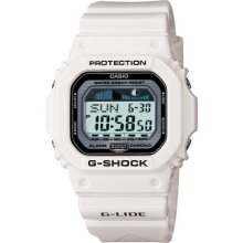 Casio G-shock Glx-5600-7d G-lide Surfing Mens Watch White Square Dial Glx5600-7