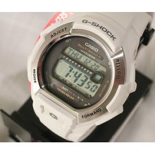 Casio G-shock Solar Chrono Radio Controlled Atomic White 5 Alarms Gwm850-7cr