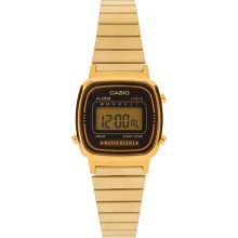 Casio La670 Gold Mini Digital Chrono Ladies Watch La670wga ,la670wa-1