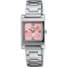 Casio Ltp1237d-4a Women's Metal Fashion Pink Dial Analog Watch