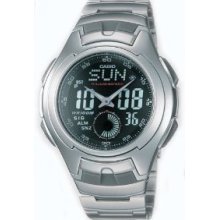 Casio Men's Aq160wd-1bv Ana-digi Electro-luminescent Sport Watch