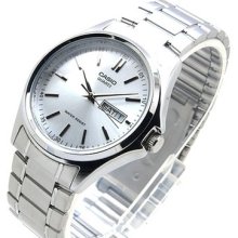 Casio Mtp-1239d-7a Quartz Analog Silver Dial Day Date Classic Gents Men's Watch