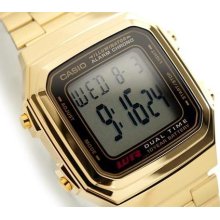 Casio Retro Vintage Look, Gold Tone Digital Watch, A178wga-1a, 10-year Battery