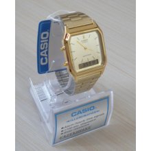 Casio Vintage Analog Digital Gold Watch Aq-230ga-9d Aq230ga Gift