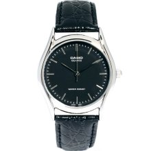 Casio Watch MTP-1154E-1AEF Leather Strap Black