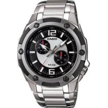 Casio Watch Wrist Watch Mtp1326d1a1 Mens Acciaoo Black Dial Guarantee Zxc