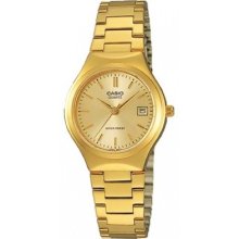Casio Women's Ltp-1170n-9adf St.steel Gold Plated Wr. Date Watch