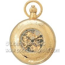 Charles-Hubert 3527 Gold Mechanical 17 Jewel Pocket Watch